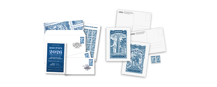 Boston 2026 World Stamp Show collectibles and postcards available in The Postal Store.