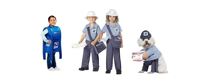 Kid & Pet Costumes available in The Postal Store.